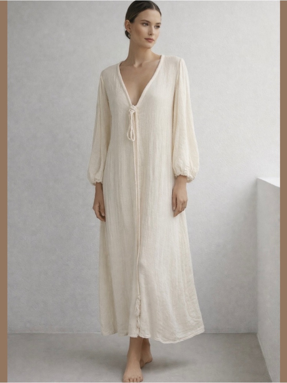 Free People Jen's Pirate Booty Cream Maxi Boho Festival Dress
